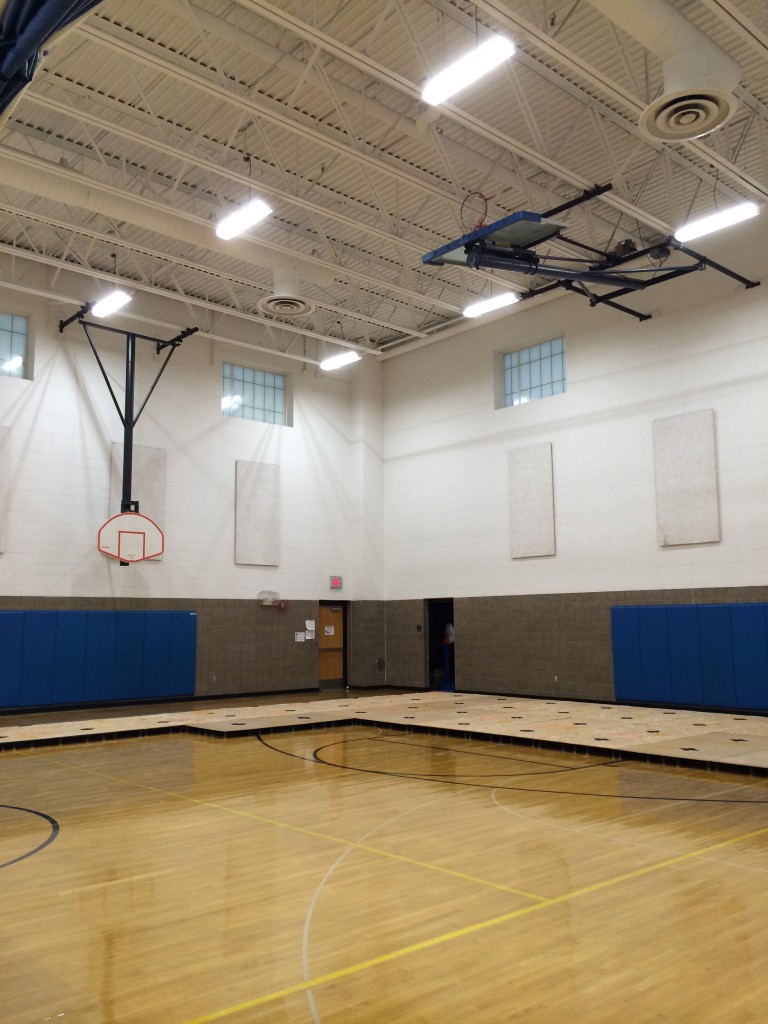 LED Gym Retrofit High Bay Fixtures replace old fluorescent