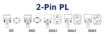 2-Pin PL Base Types for CFL PL Lamps