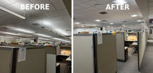 imagine-before-after-office-lighting - Premier Lighting